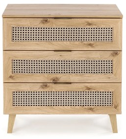 Comoda Borneo KM-2 stejar artizan/negru L80 cm