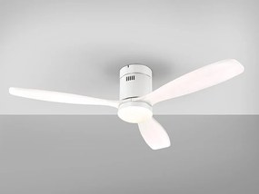 Lustra LED cu Ventilator si telecomanda Siroco D-132cm alb