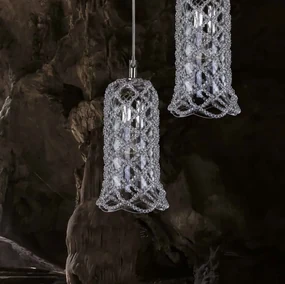Lustra moderna Vision, eleganta, design LUX acoperita cu cristale ROSÃE BELL