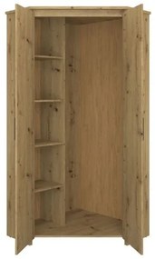 Dulap de haine de colț Andra 2D (Stejar artisan). 1052741