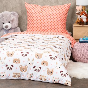 Lenjerie de pat pentru copii 4Home Cute animals, 140 x 200 cm, 70 x 90 cm