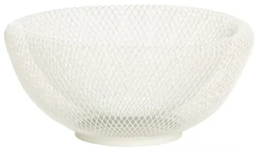 Coș de fructe din metal alb Ø 25 cm