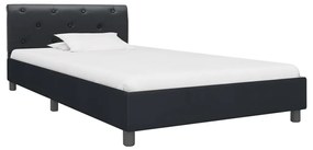 284876 vidaXL Cadru de pat, negru, 90 x 200 cm, piele ecologică