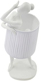 Veioză albă cu abajur textil (înălțime 62,5 cm) Ballet – Mauro Ferretti