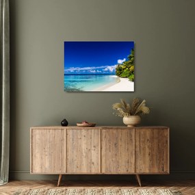 Tablou pe sticlă - Plaja tropicală (70x50 cm)