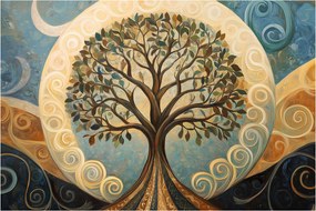 Tablou – Arborele vieții și spirale (90x60 cm)