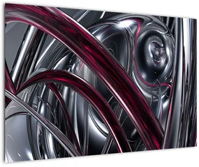 Tabloul cu abstracție gri (90x60 cm)