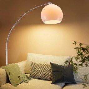 Deuba Lampă de podea curbată de design cu bază de marmură - reglabilă la 190-200 cm
