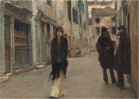 Tablou pe sticlă - John Singer Sargent, Street in Venice, reproducere (70x50 cm)