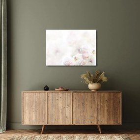 Tablou pe sticlă cu flori fragede (70x50 cm)