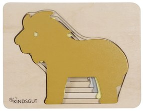 Puzzle din lemn pentru copii Kindsgut Lion