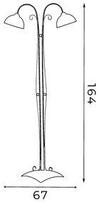 Lampadar ANTICA 2xE27/60W/230V