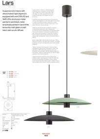 Redo 01-3020-LED LARS lustră suspendată pe cablu, LED/14W/230V + LED/10W, Ø60 cm, CRI90, portocalie