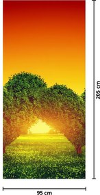 Fototapet pentru ușă - Inimă în coroana copacului (95x205cm)