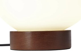 Lampă de masă Japandi din lemn cu sticlă opal - Sally