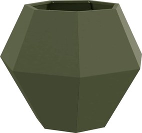 vidaXL Jardinieră Verde măsliniu 75 x 75 x 60 cm Oțel