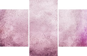 Tablou - Mandala pe zid roz (90x60 cm)