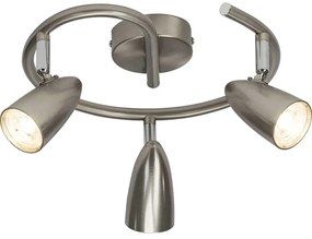 Spot triplu Nano cu LED, 4w, 3x350 lumeni, metal, argintiu