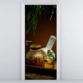 Fototapet pentru ușă - SPA ustensile (95x205cm)