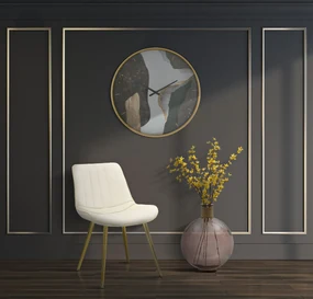 Mauro Ferretti SCAUN PARIS CREM/AURIU SET 2 BUC CM 51X59X79