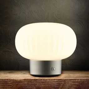 Lampă LED tactilă dimabilă de masă LATTE LED/1,8W/5V USB 2000 mAh crom/alb