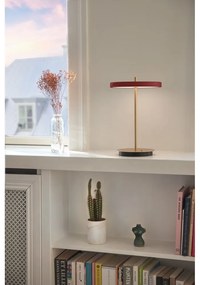 Veioză roșie LED cu intensitate reglabilă cu abajur din metal (înălțime 31 cm) Asteria Move – UMAGE