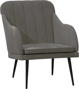 vidaXL Fotoliu, gri închis, 63x76x80 cm, catifea