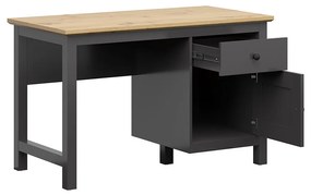 Masă PC Hesen BIU1D1S (grafit + Stejar artisan). 1062503