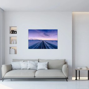 Tablou - autostrada iarna (90x60 cm)
