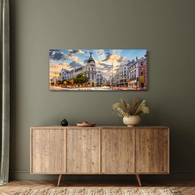 Tablou - Calle Gran Vía, Madrid, Spania (120x50 cm)