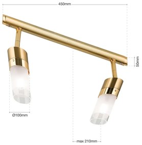 Plafoniera cu 2 spoturi din sticla SPOT EXCLUSIVE