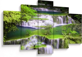 Tablou - Cascada Huay Mae Khamin, Kanchanaburi, Thailanda (150x105 cm)