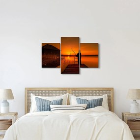 Tablou cu pescar (90x60 cm)