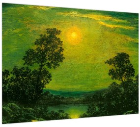 Tablou pe sticlă - Imitator of Ralph Albert Blakelock, Moonlight, reproducere (70x50 cm)