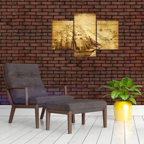 Tablou - Harta veche (90x60 cm)