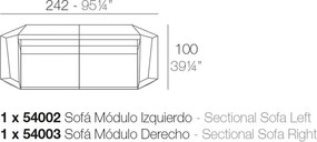 Canapea modulara FAZ Modul Colt 45 grade