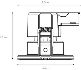 Corp de iluminat LED pentru baie BINKY LED/6,5W/230V IP65 Lucide 22973/06/99