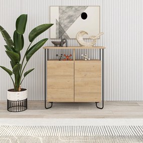 Dulap în culoare naturală cu aspect de lemn de stejar 80x80 cm Dilly – Marckeric