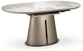 Masa extensibila Robinson marmura bej/cappuccino - L160-200 cm
