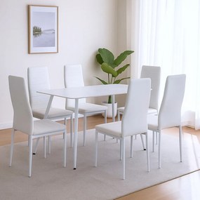 Jenna 6+1 set de sufragerie alb