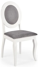 Scaun de bucaterie Barock, gri/alb