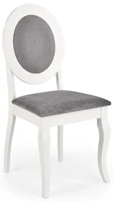Scaun de bucaterie Barock, gri/alb