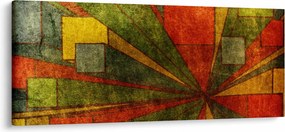 Tablou cu abstracție geometrică (120x50 cm)