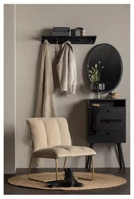 Fotoliu cu structură aurie WOOOD Fie, bej