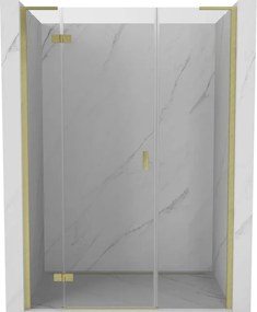 Mexen Mist-H L ușă de duș batantă stânga 150 cm, transparentă, auriu periat - 8A5L-150-001-55-00-L
