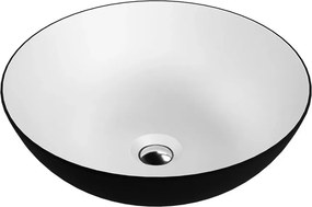Lavoar pe blat Rune Estrid rotund 40 cm alb-negru mat