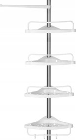 OFERTA Polita de colt pentru baie COMPACT telescopica 104-315 cm, alba Calitatea II.