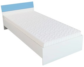 Pat Leco, 200 x 90 cm, saltea spuma inclusa, Alb/Bleu