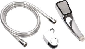 Set para cu suport si furtun de dus Rea Eco Power crom