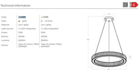Lustra suspendata LED SPARK 60 DIMM GO